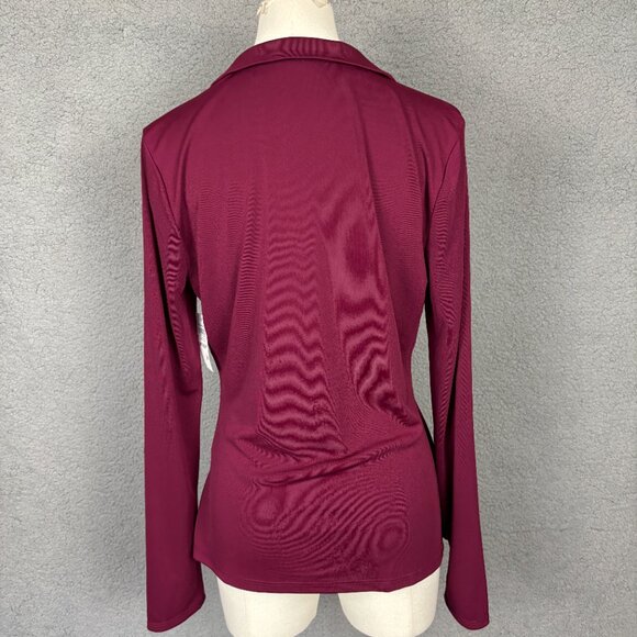 I.n.c. International Concepts Womens Side Ruched Top Rhodolite Garnet Medium NWT - Picture 5 of 11